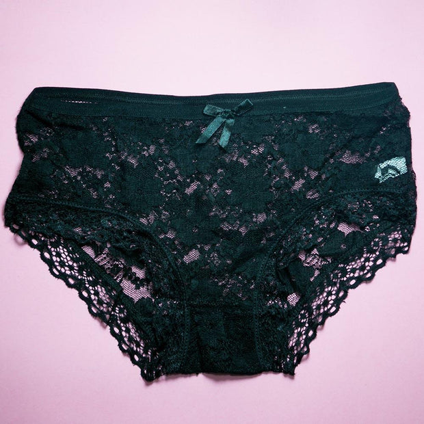 Pack of 3 Mix Design Net Panty - Women Mix Design Net With Lace Panty
