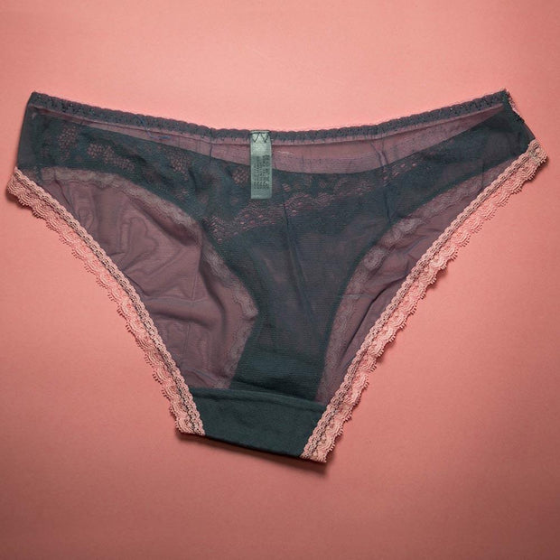 Pack of 3 Mix Design Net Panty - Women Mix Design Net With Lace Panty