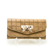 Fancy Hand Purse For Ladies – Brown With Golden Buckle – HPS-16 - Ladies Purse - diKHAWA Online Shopping in Pakistan