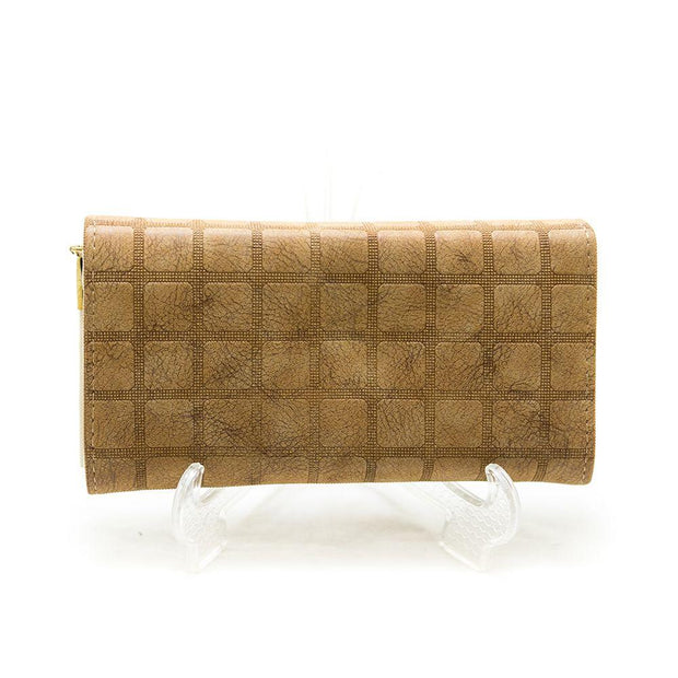 Fancy Hand Purse For Ladies – Brown With Golden Buckle – HPS-16 - Ladies Purse - diKHAWA Online Shopping in Pakistan