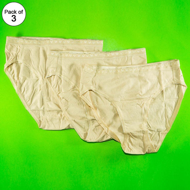 Pack of 3 - Hi Leg Briefs - Flourish Cotton Panty - FL-511