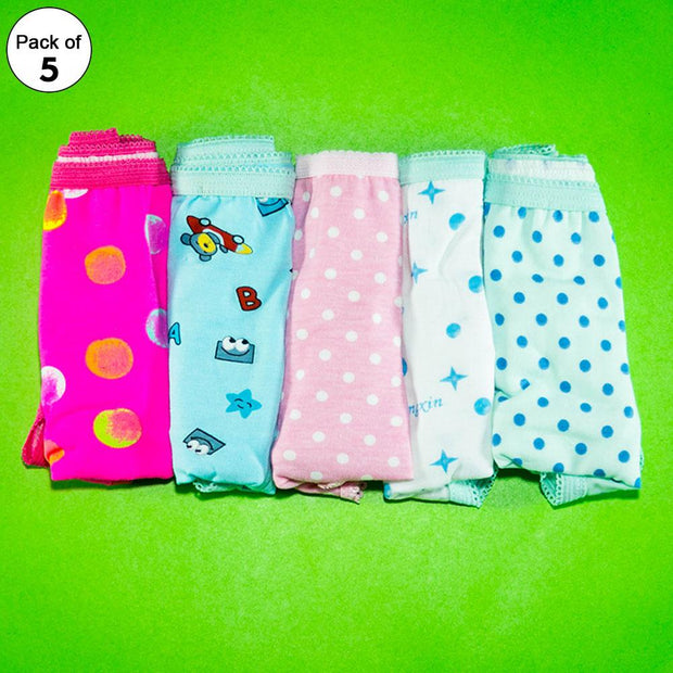 Pack of 5 - Mini Briefs 100% Cotton - Flourish Mix Designs Cotton Panty - 5387