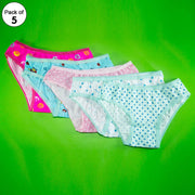Pack of 5 - Mini Briefs 100% Cotton - Flourish Mix Designs Cotton Panty - 5387