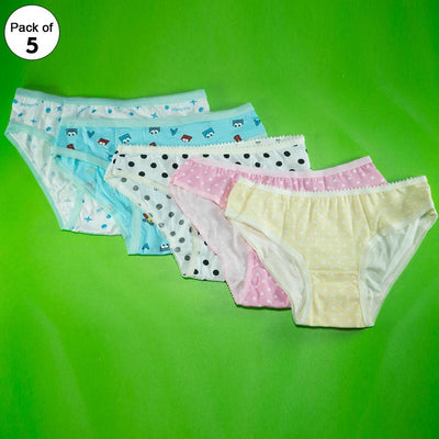 Pack of 5 - Mini Briefs 100% Cotton - Flourish Mix Designs Cotton Panty - 5387