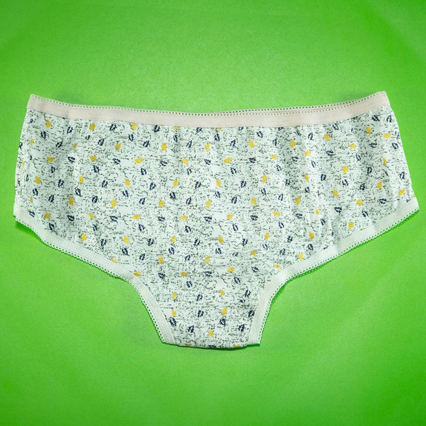 Pack of 5 - 100% Cotton Mini Briefs - Flourish Mix Designs Cotton Panty - 5388