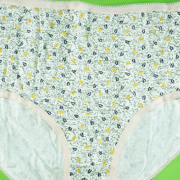 Pack of 5 - 100% Cotton Full Briefs - Flourish Mix Designs Cotton Panty - 5389