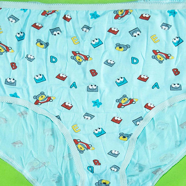 Pack of 5 - 100% Cotton Full Briefs - Flourish Mix Designs Cotton Panty - 5389