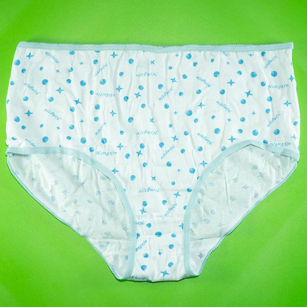 Pack of 5 - 100% Cotton Full Briefs - Flourish Mix Designs Cotton Panty - 5389