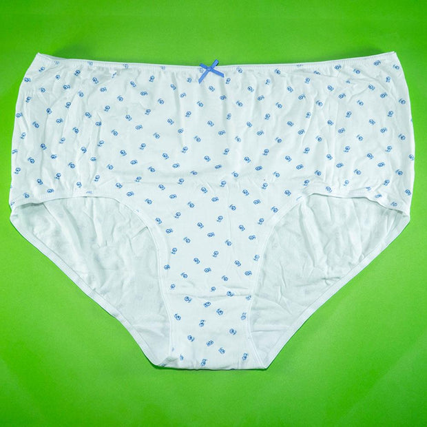 Pack of 5 - 100% Cotton Full Briefs - Flourish Mix Designs Cotton Panty - 18