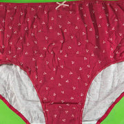 Pack of 5 - 100% Cotton Full Briefs - Flourish Mix Designs Cotton Panty - 18