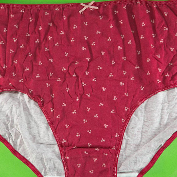 Pack of 5 - 100% Cotton Full Briefs - Flourish Mix Designs Cotton Panty - 18