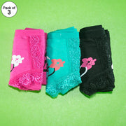 Pack of 3 - Women's Stretch Panty - Flourish Mix Colors Cotton Panty - H5820