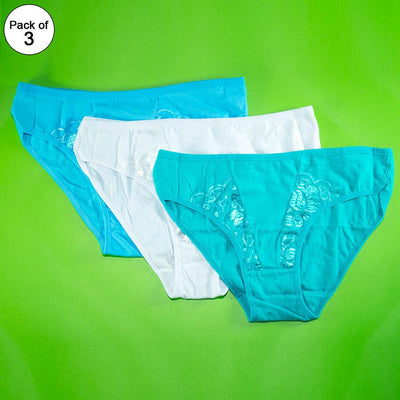 Pack of 3 - Women's Stretch Panty - Flourish Mix Colors Cotton Panty - MS229