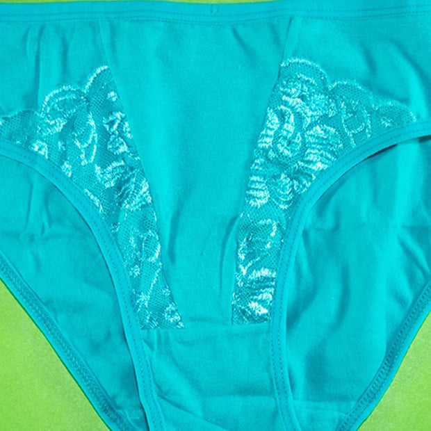 Pack of 3 - Women's Stretch Panty - Flourish Mix Colors Cotton Panty - MS229