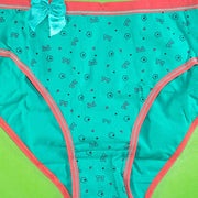 Pack of 3 - Women's Stretch Panty - Flourish Mix Colors Cotton Panty - Y2024