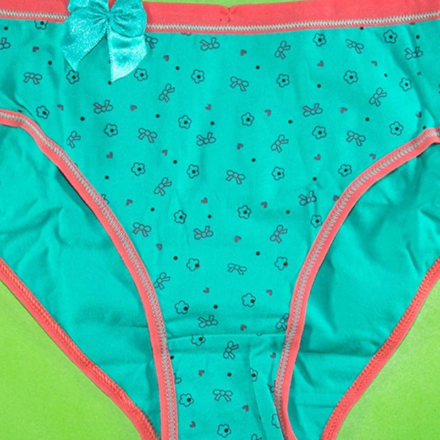 Pack of 3 - Women's Stretch Panty - Flourish Mix Colors Cotton Panty - Y2024