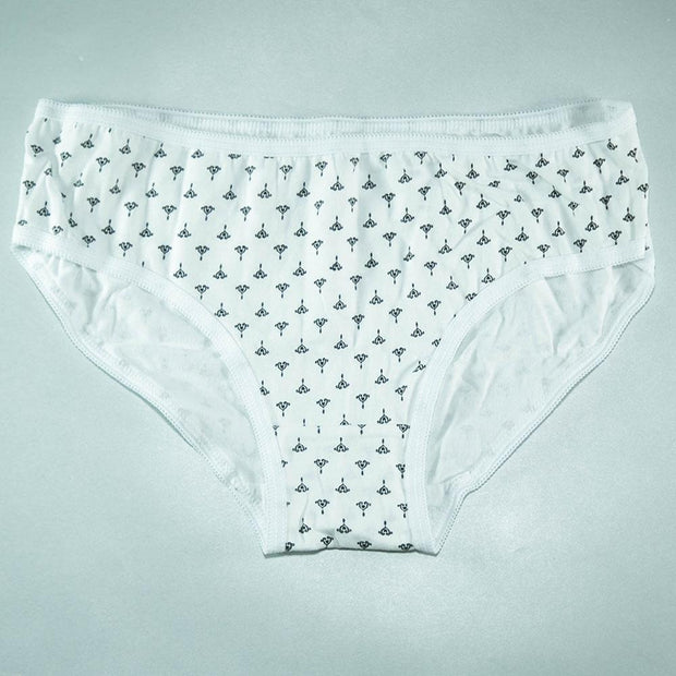 Pack of 8 - Women's Stretch Hipster Capri Fashion - Flourish Mix Designs Cotton Panty