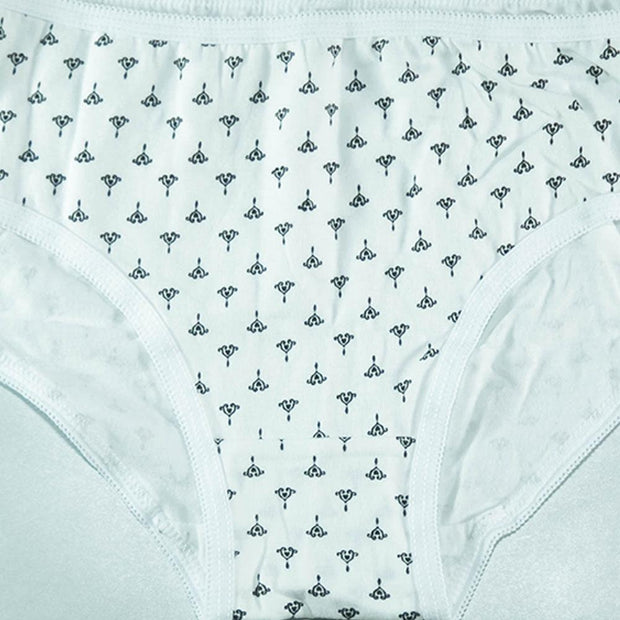 Pack of 8 - Women's Stretch Hipster Capri Fashion - Flourish Mix Designs Cotton Panty