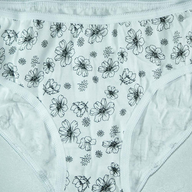 Pack of 8 - Women's Stretch Hipster Capri Fashion - Flourish Mix Designs Cotton Panty