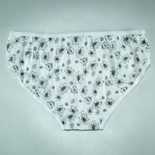 Pack of 8 - Women's Stretch Hipster Capri Fashion - Flourish Mix Designs Cotton Panty