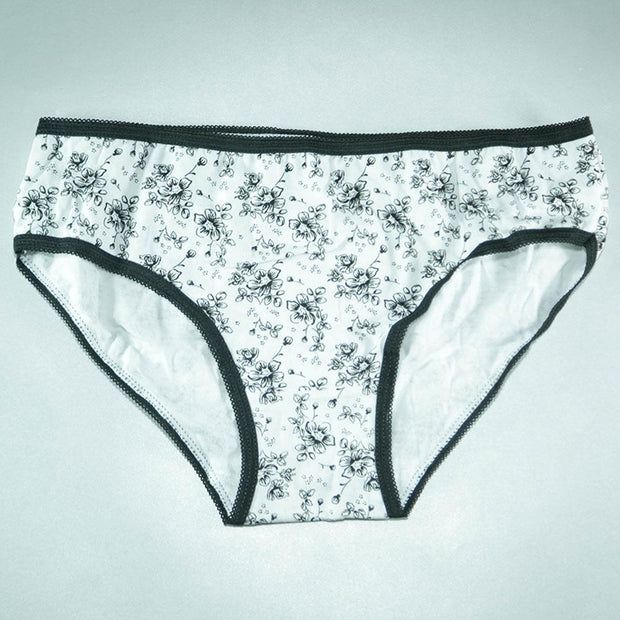 Pack of 8 - Women's Stretch Hipster Capri Fashion - Flourish Mix Designs Cotton Panty