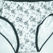 Pack of 8 - Women's Stretch Hipster Capri Fashion - Flourish Mix Designs Cotton Panty