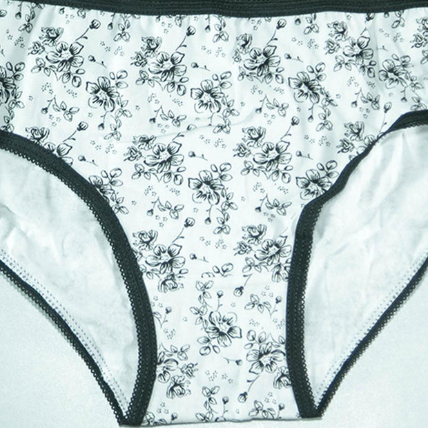 Pack of 8 - Women's Stretch Hipster Capri Fashion - Flourish Mix Designs Cotton Panty