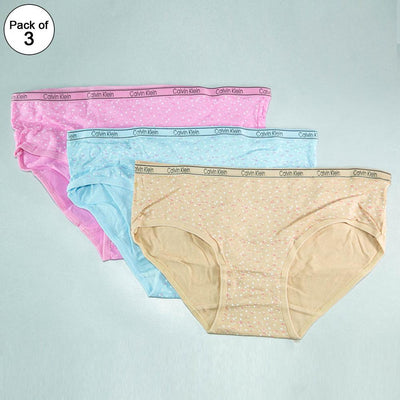 Pack of 3 Ck Printed Panty - Soft Cotton Stretchable Jersey Panty