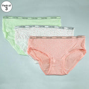 Pack of 3 Ck Printed Panty - Soft Cotton Stretchable Jersey Panty