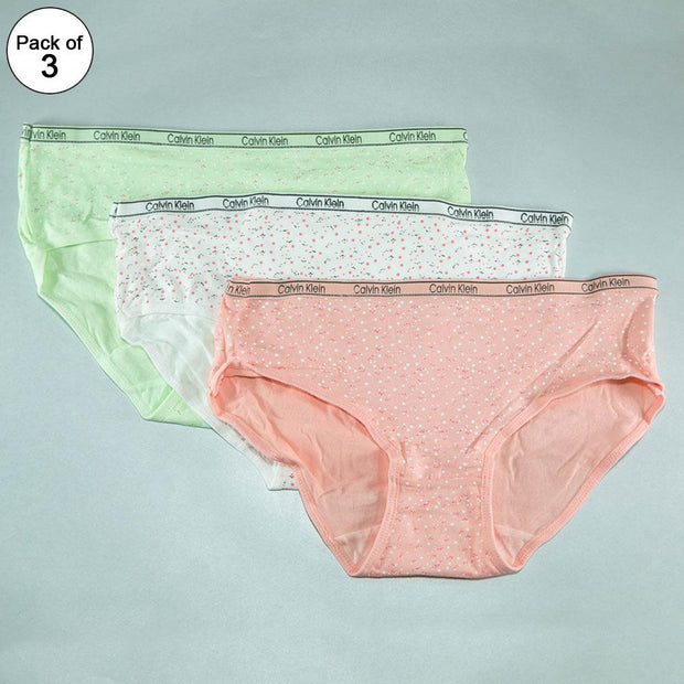 Pack of 3 Ck Printed Panty - Soft Cotton Stretchable Jersey Panty