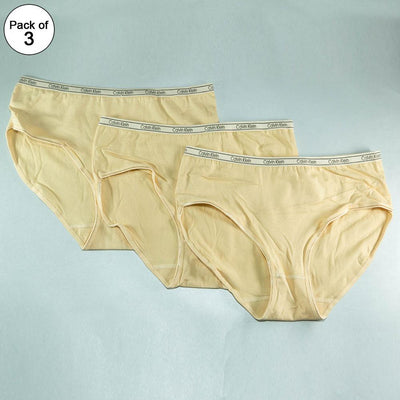 Pack of 3 Ck Basic Panty Skin - Soft Cotton Stretchable Jersey Panty