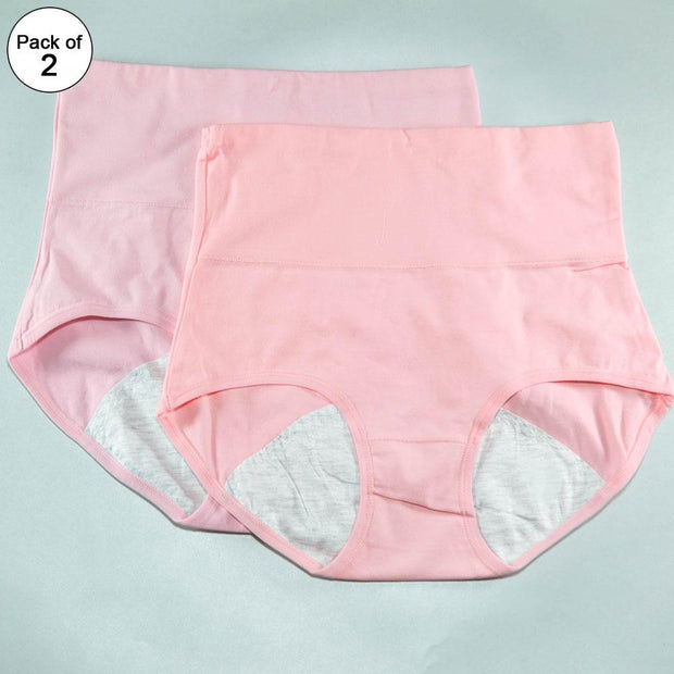 Pack of 2 - Girls Briefs Cotton Periods Panty - Flourish Mix Colors Cotton Periods Panty - 6291