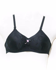 Black Pushup Bra - Embroidered Bra - Black Bra - Bras - diKHAWA Online Shopping in Pakistan