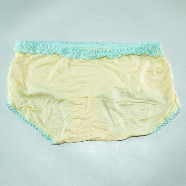 Pack of 4 - Women's Cotton Lace Panty - Flourish Mix Colors Cotton Lace Panty - 6683