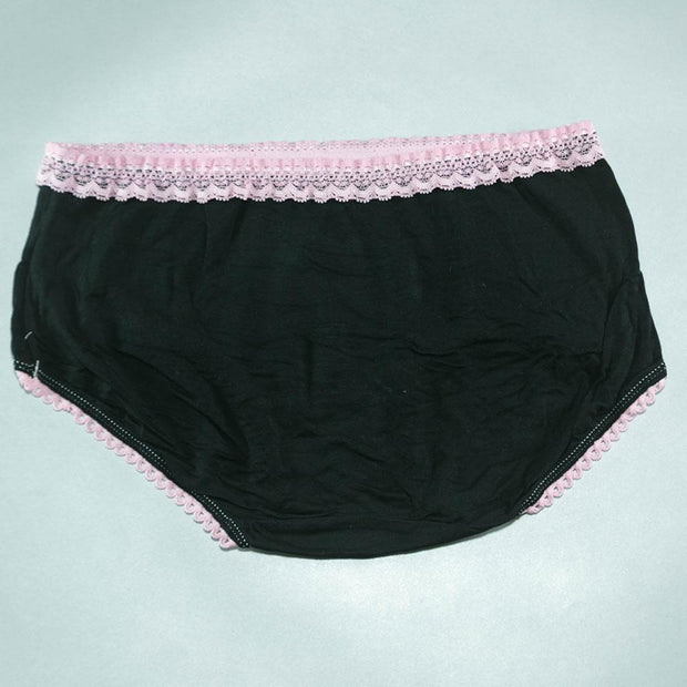 Pack of 4 - Women's Cotton Lace Panty - Flourish Mix Colors Cotton Lace Panty - 6683