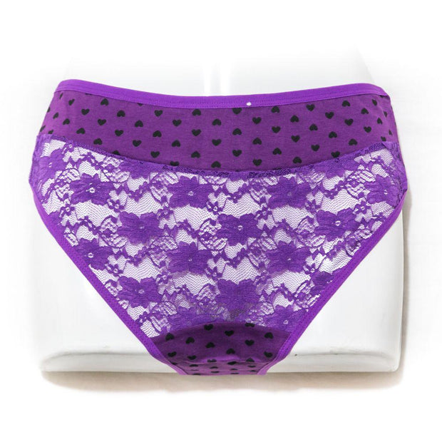 Pack of 2 Balbina Net Cotton Panty – Heart Panty - Mix Colours - Panty - diKHAWA Online Shopping in Pakistan