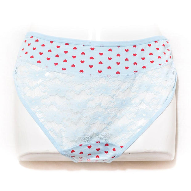 Pack of 2 Balbina Net Cotton Panty – Heart Panty - Mix Colours - Panty - diKHAWA Online Shopping in Pakistan