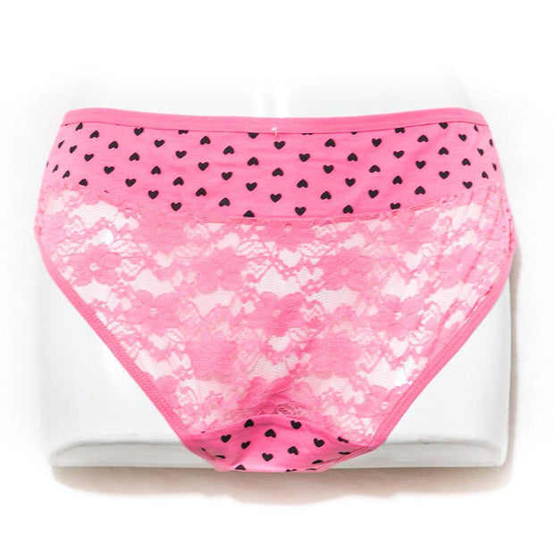 Pack of 2 Balbina Net Cotton Panty – Heart Panty - Mix Colours - Panty - diKHAWA Online Shopping in Pakistan