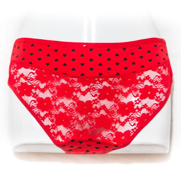 Pack of 2 Balbina Net Cotton Panty – Heart Panty - Mix Colours - Panty - diKHAWA Online Shopping in Pakistan