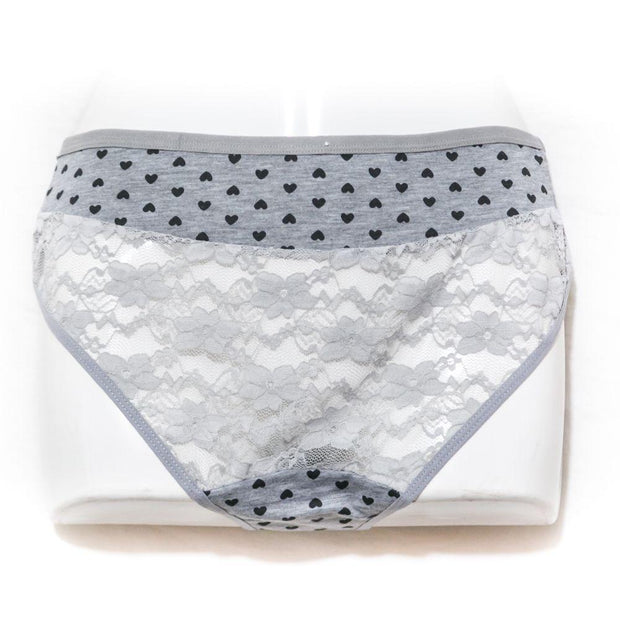 Pack of 2 Balbina Net Cotton Panty – Heart Panty - Mix Colours - Panty - diKHAWA Online Shopping in Pakistan