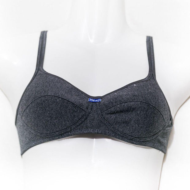 Newy Girls Bra - Soft Padded Non Wired Black Bra - 1208 - Thailand Bra - Bras - diKHAWA Online Shopping in Pakistan