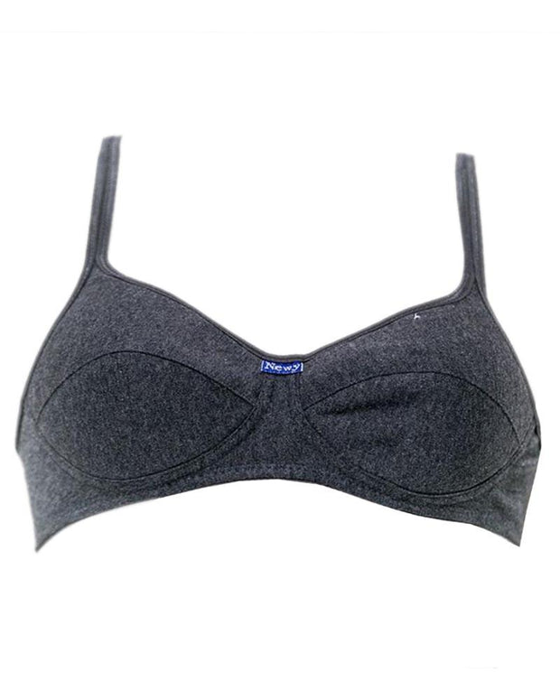 Newy Girls Bra - Soft Padded Non Wired Black Bra - 1208 - Thailand Bra