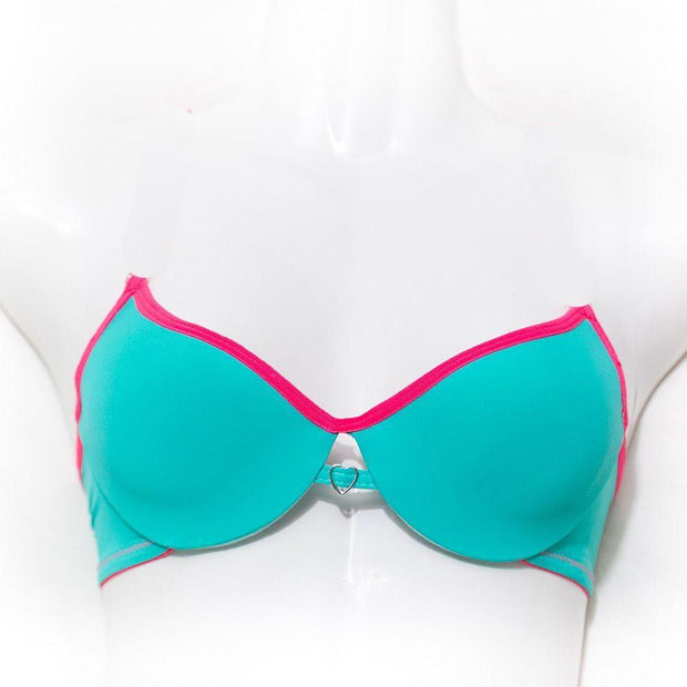 Love Bra - Green & Red - Removable Straps Pushup Bra - Bras - diKHAWA Online Shopping in Pakistan