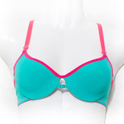 Love Bra - Green & Red - Removable Straps Pushup Bra - Bras - diKHAWA Online Shopping in Pakistan