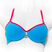 Love Bra - Blue & Red - Removable Straps Pushup Bra - Bras - diKHAWA Online Shopping in Pakistan