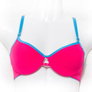 Love Bra - Pink & Blue - Removable Straps Pushup Bra - Bras - diKHAWA Online Shopping in Pakistan