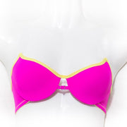 Love Bra - Pink & Yellow - Removable Straps Pushup Bra - Bras - diKHAWA Online Shopping in Pakistan