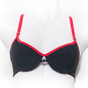 Love Bra - Black & Red - Removable Straps Pushup Bra - Bras - diKHAWA Online Shopping in Pakistan