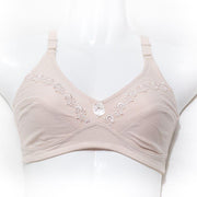 Skin Embroidered Bra - Cotton Bra - 603 - Non Padded - Thailand Bra - Bras - diKHAWA Online Shopping in Pakistan