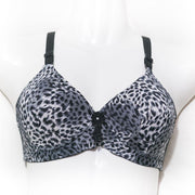 Cheetah Print Single Padded Non Wired Bra - Black - Bras - diKHAWA Online Shopping in Pakistan